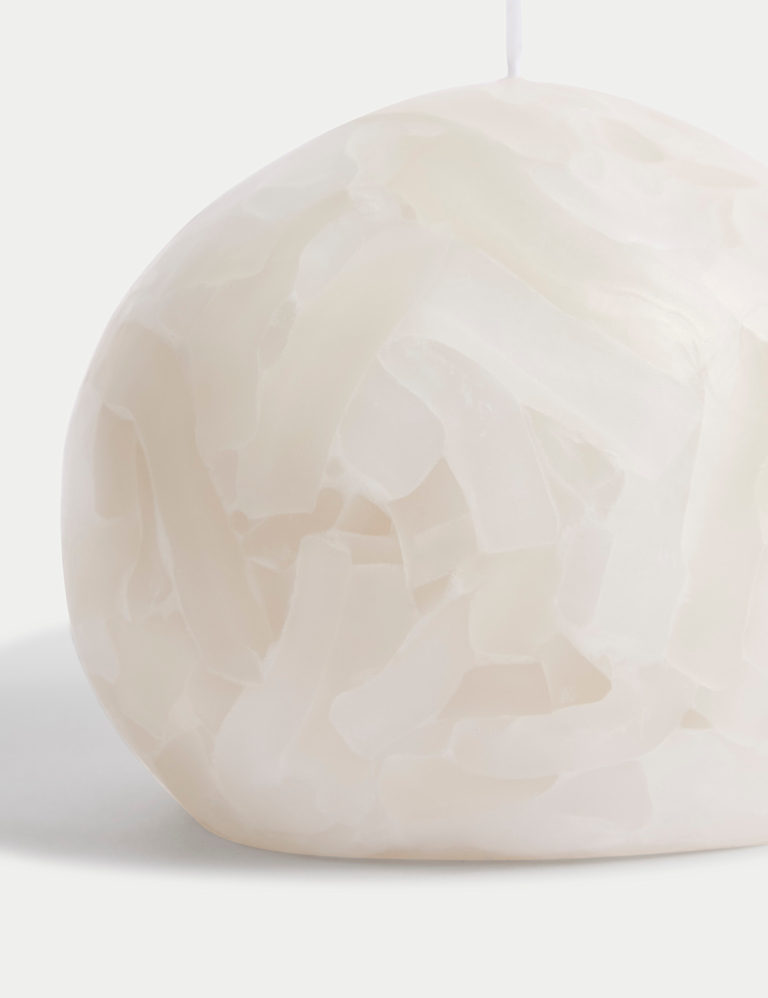 Marble Pebble Candle