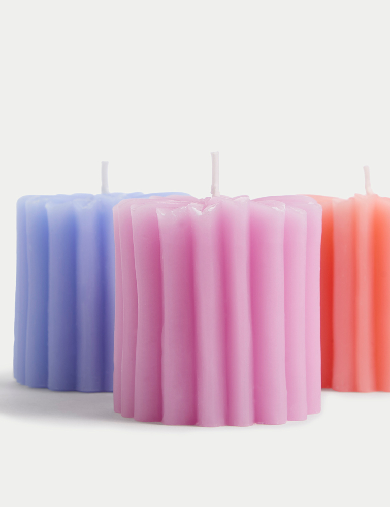 Set of 3 Mini Flower Candles