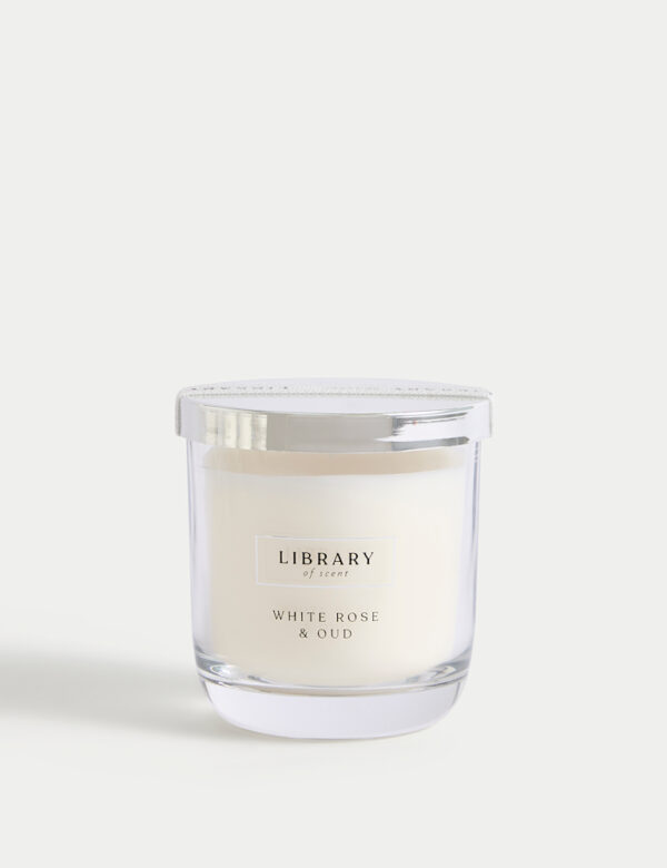 White Rose & Oud Scented Candle
