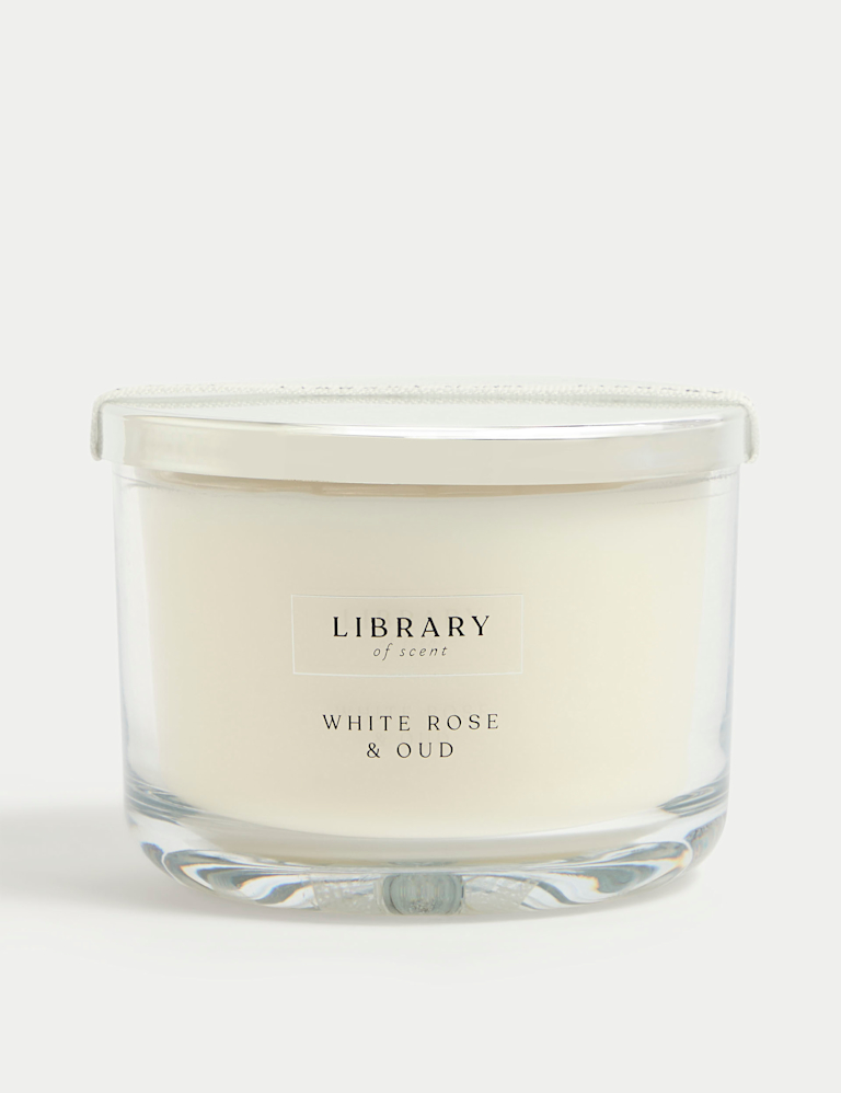 White Rose & Oud 3 Wick Candle