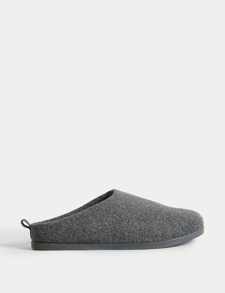 Felt Back Tab Mule Slippers