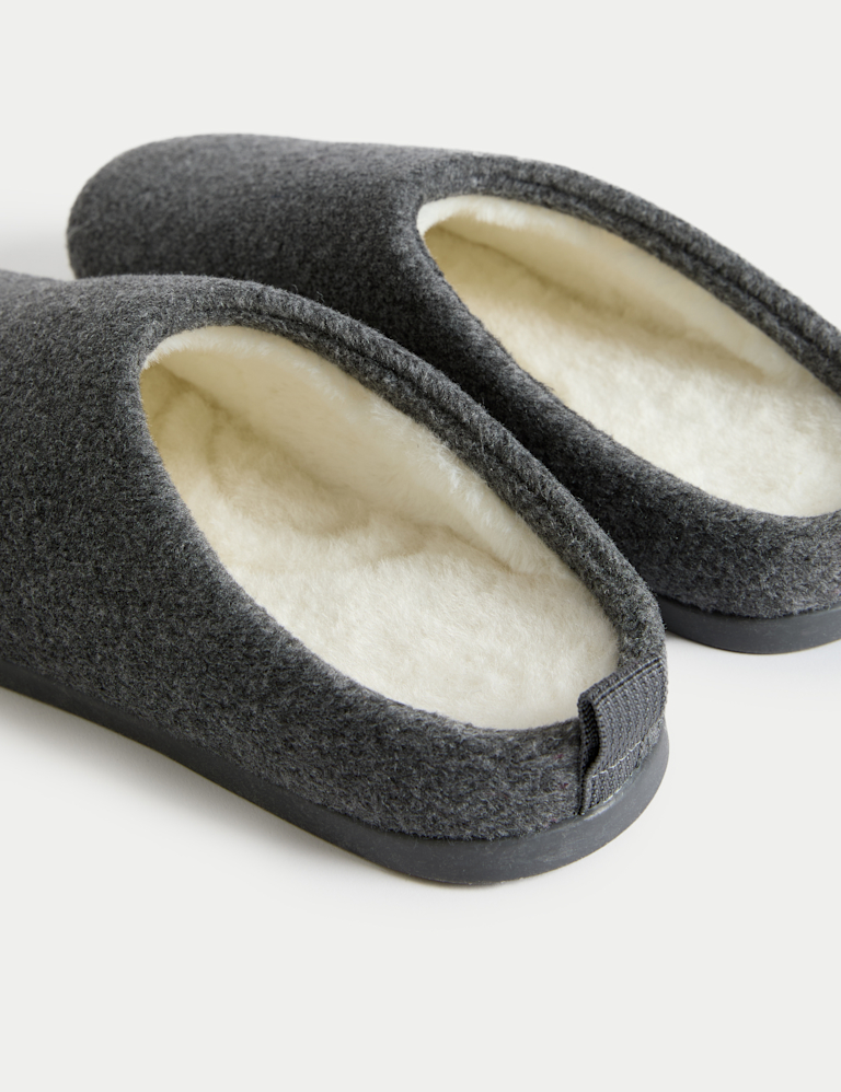 Felt Back Tab Mule Slippers