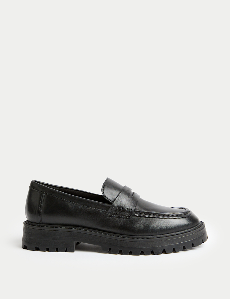 Leather Chunky Loafers