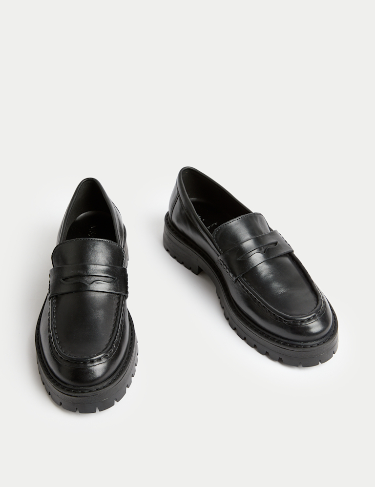 Leather Chunky Loafers