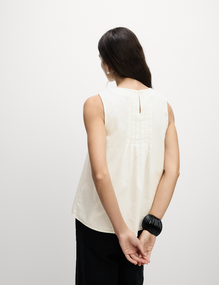 Pure Cotton Pintuck Cami Top