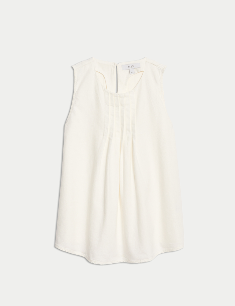 Pure Cotton Pintuck Cami Top