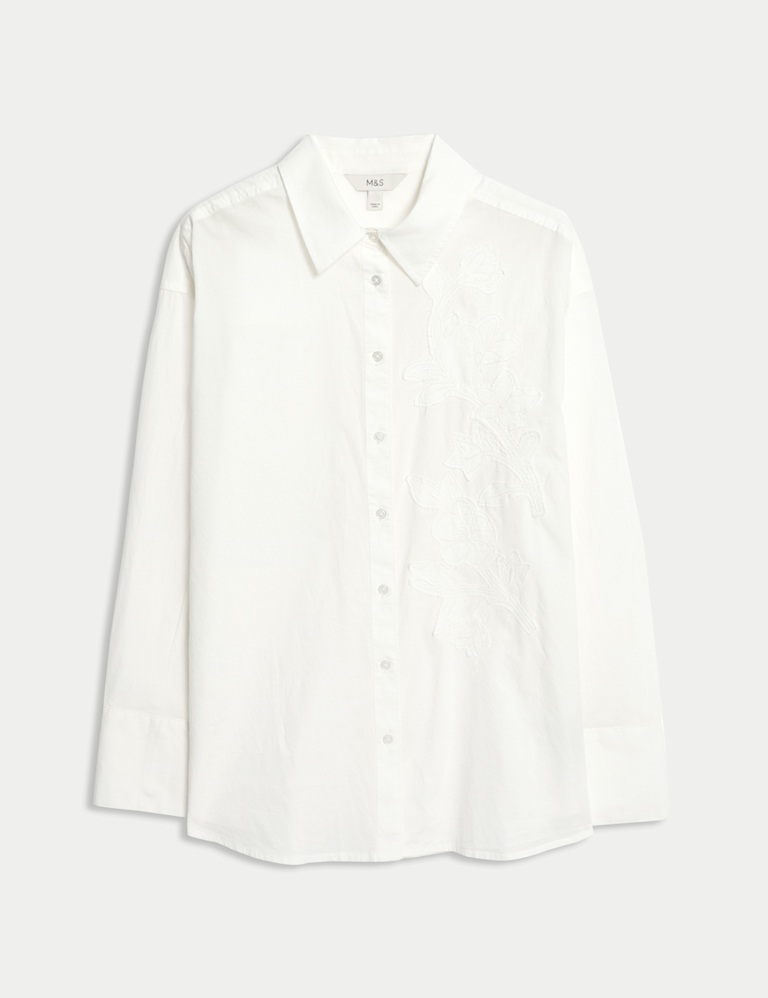 Pure Cotton Applique Button Through Shirt