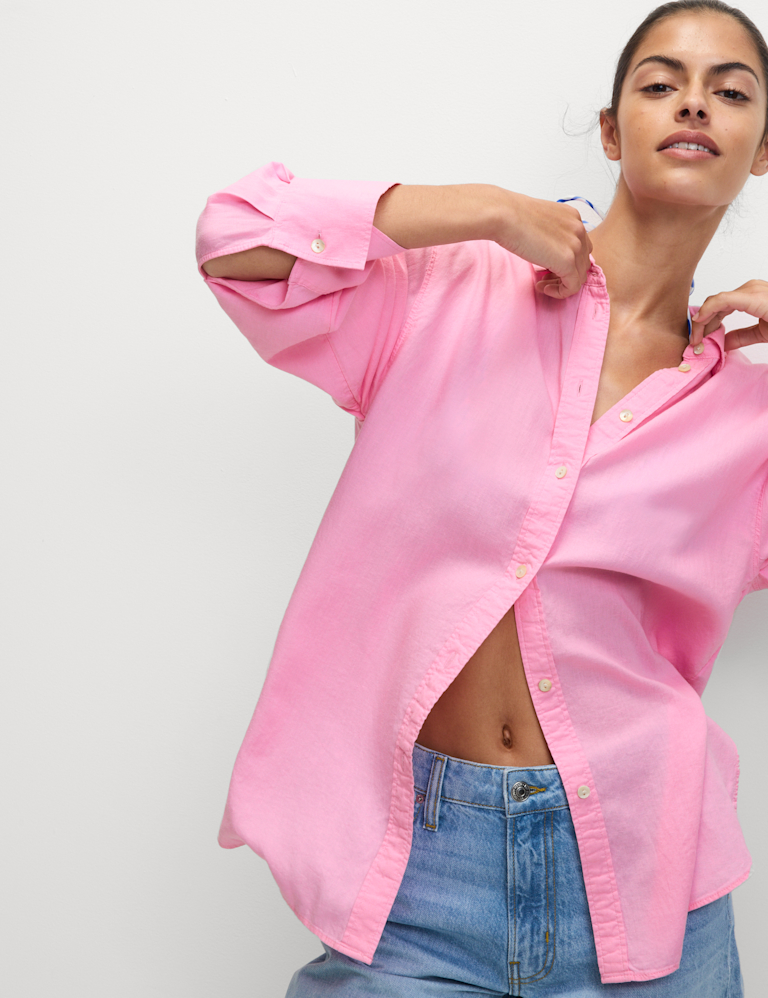 Relaxed Shirt With Linen