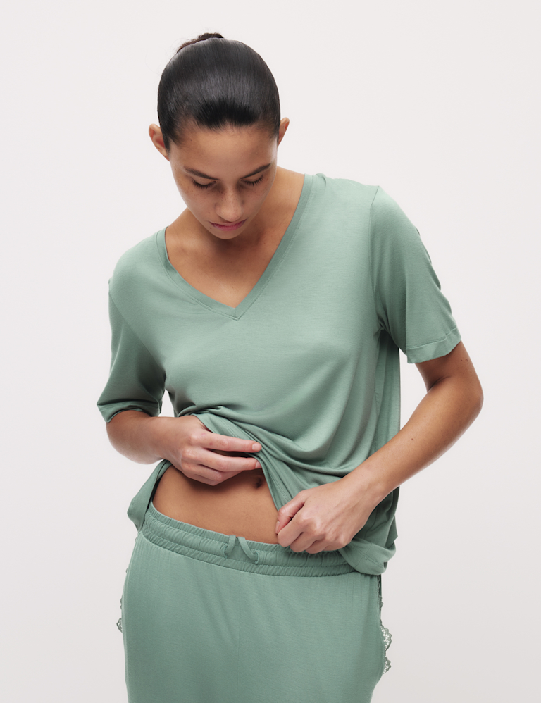 Lace Detail Pyjama Top