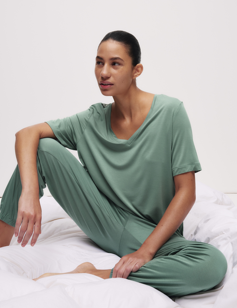 Lace Detail Pyjama Top