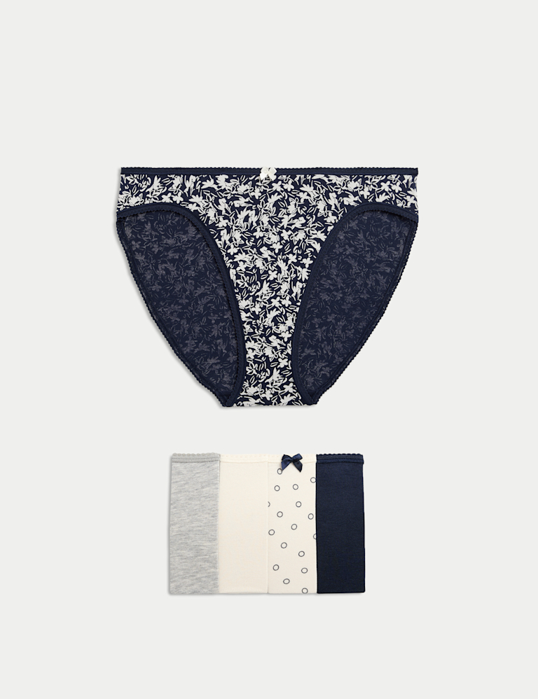 5pk Cotton Lycra™ High Leg Knickers 5pk Cotton Lycra™ High Leg Knickers