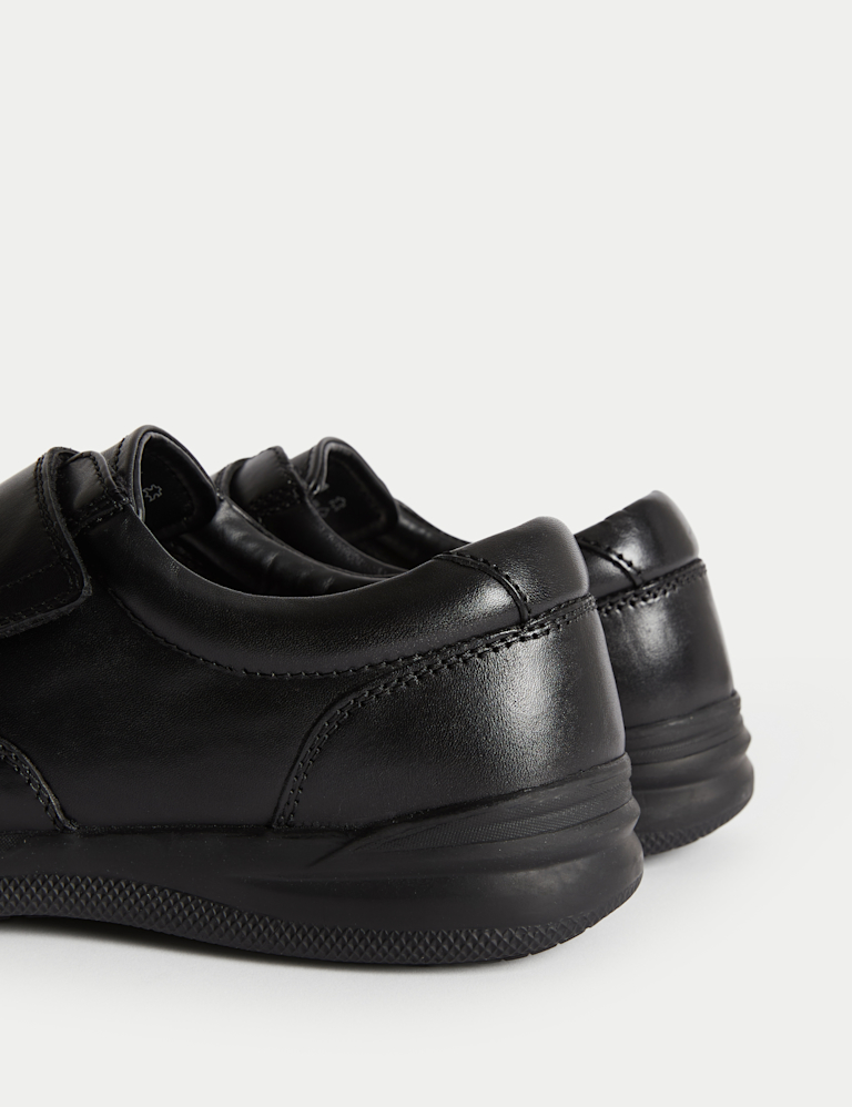 Wide Fit Leather Riptape Shoes