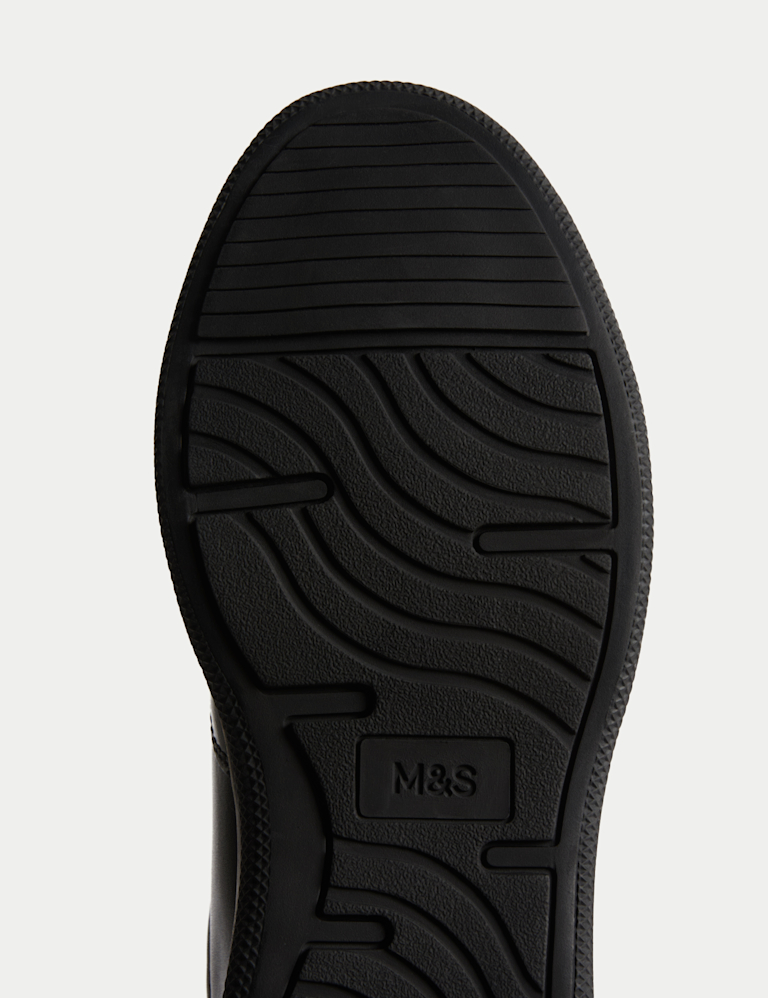 Wide Fit Leather Riptape Shoes