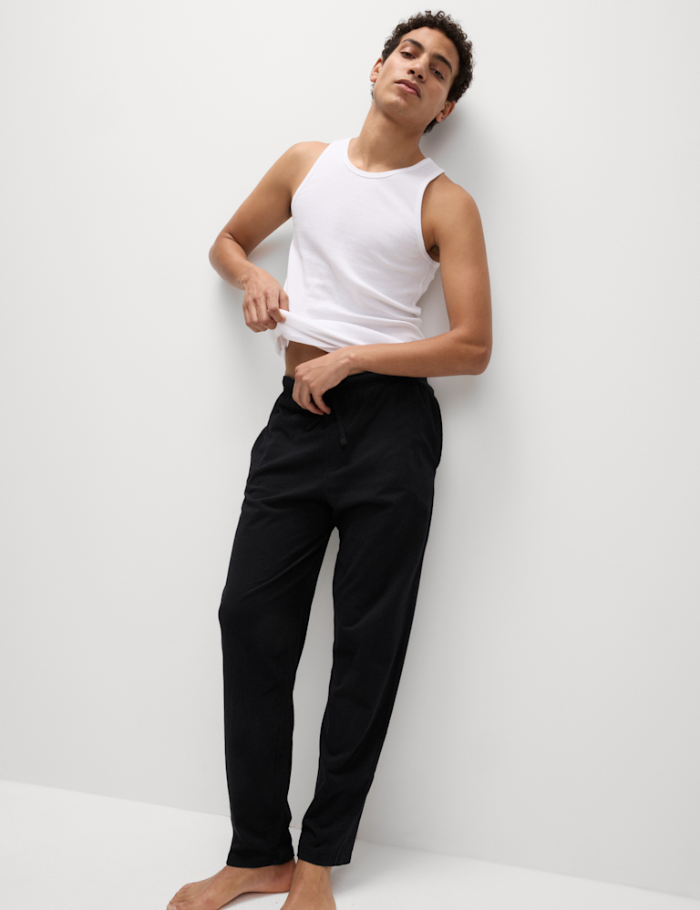 2pk Pure Cotton Pyjama Bottoms