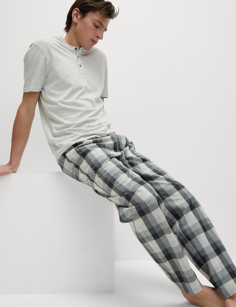Pure Cotton Checked Pyjama Set