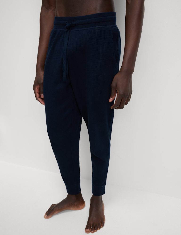 Pure Cotton Waffle Loungewear Bottoms