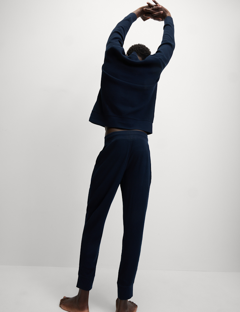 Pure Cotton Waffle Loungewear Bottoms