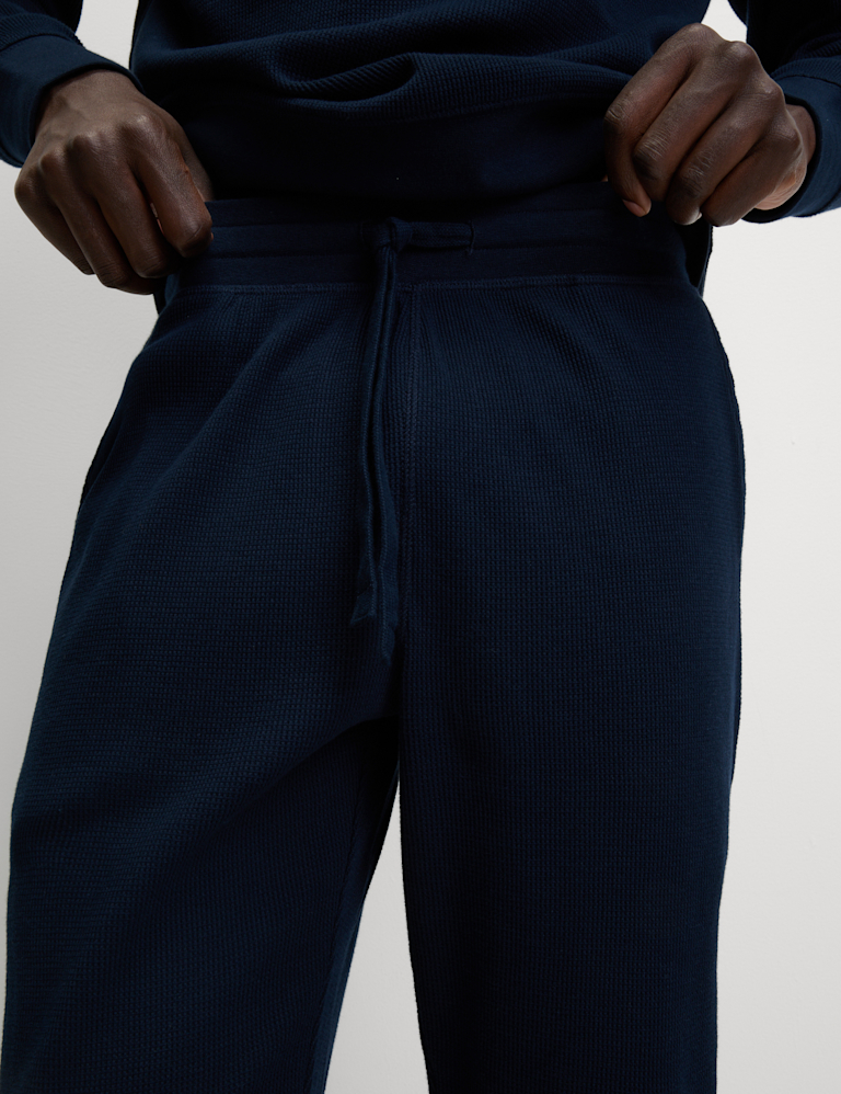 Pure Cotton Waffle Loungewear Bottoms