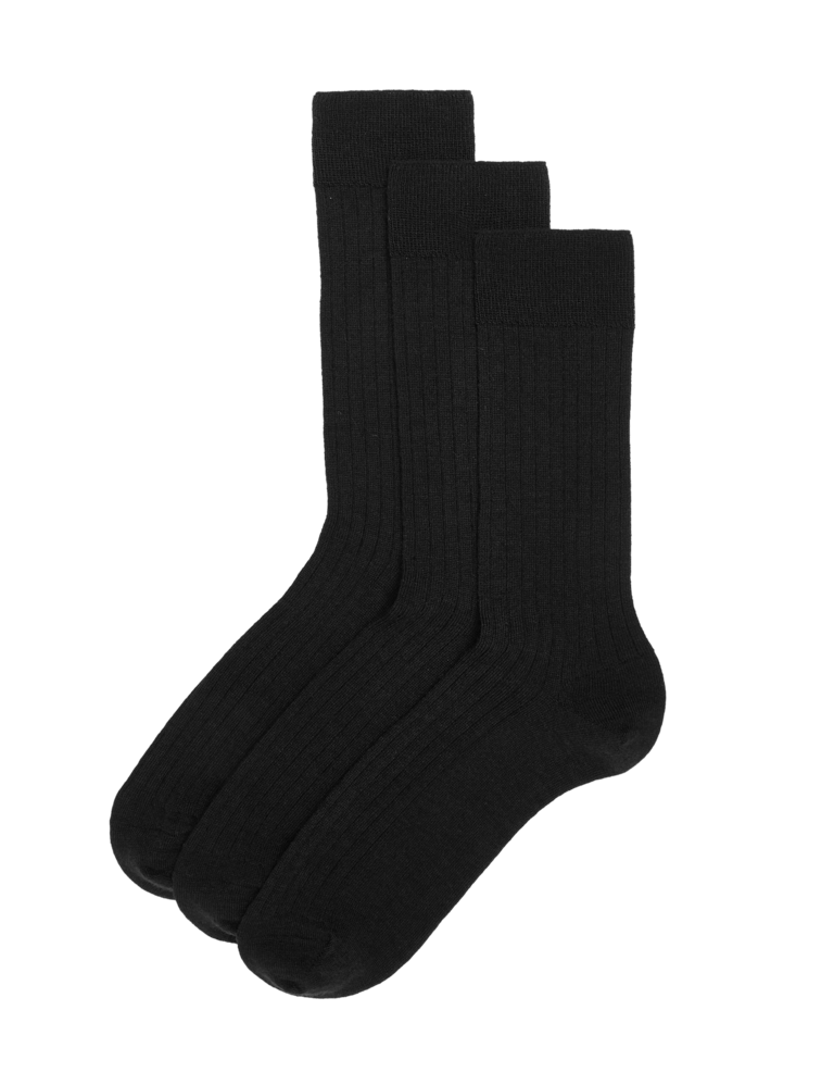 3pk Lambswool Rich Socks
