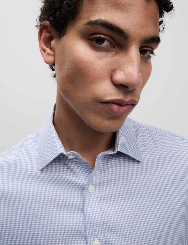 Slim Fit Ultimate Non Iron Cotton Textured Shirt