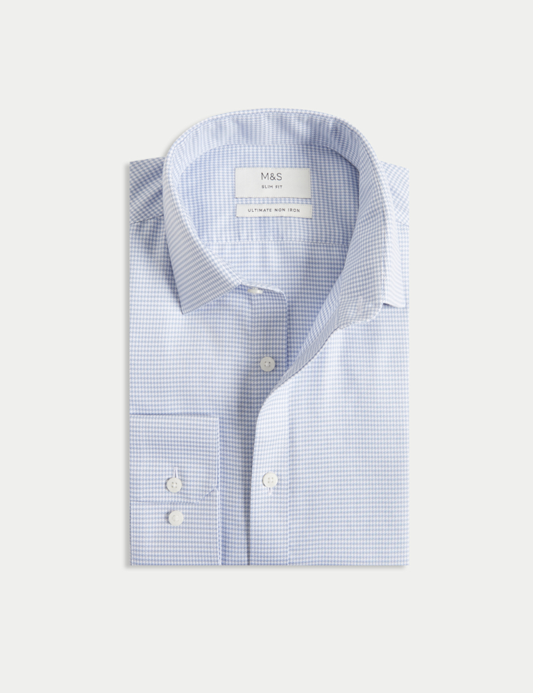 Slim Fit Ultimate Non Iron Cotton Textured Shirt