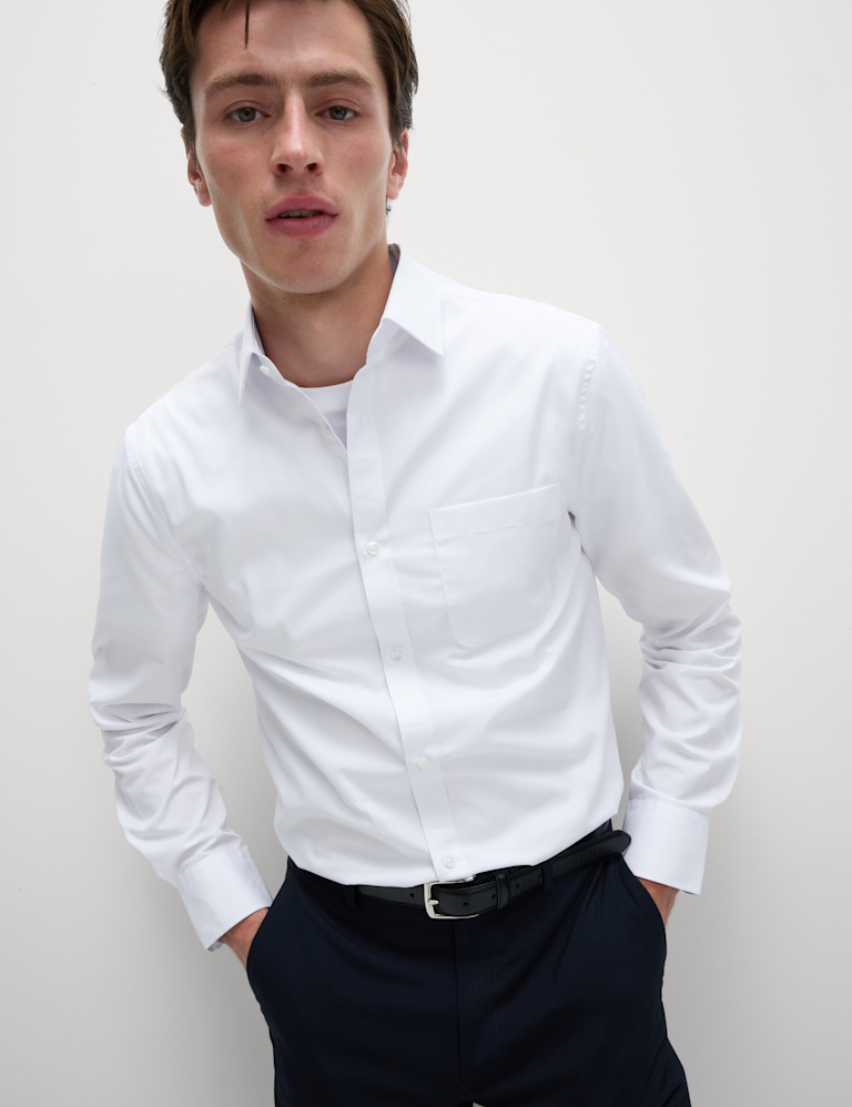 3pk Slim Fit Easy Iron Long Sleeve Shirts