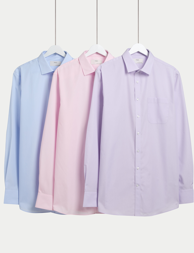 3pk Regular Fit Easy Iron Long Sleeve Shirts 3pk Regular Fit Easy Iron Long Sleeve Shirts