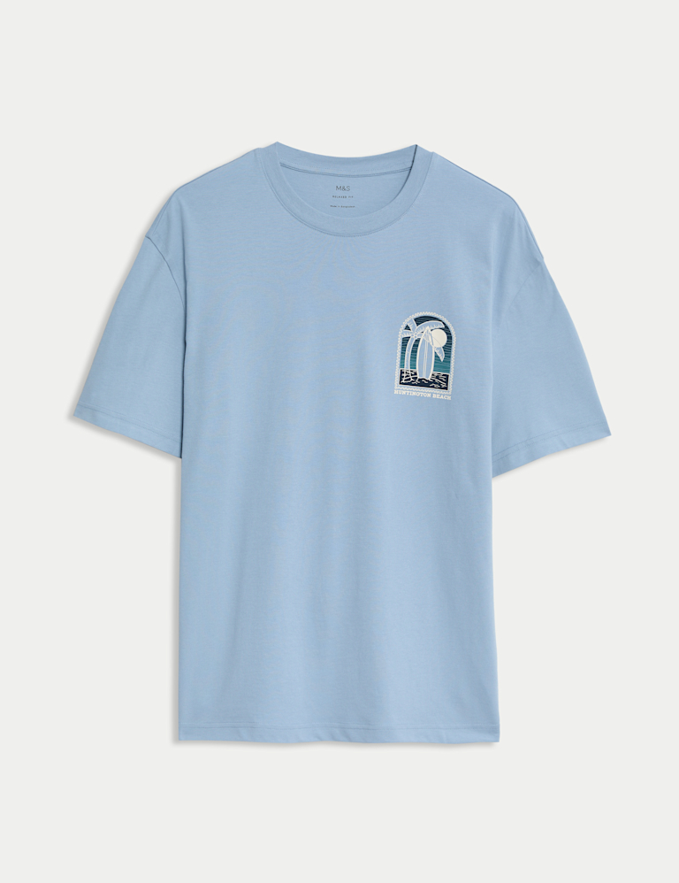 Pure Cotton Surfboard Graphic T-Shirt