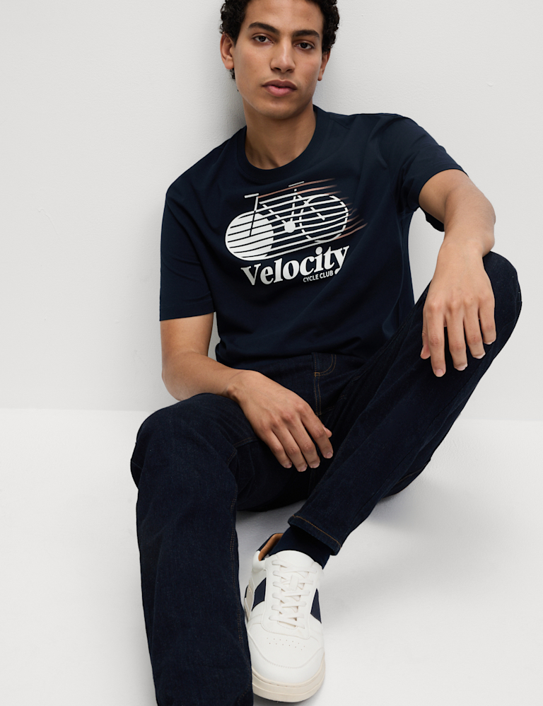 Pure Cotton Bike Print T-shirt