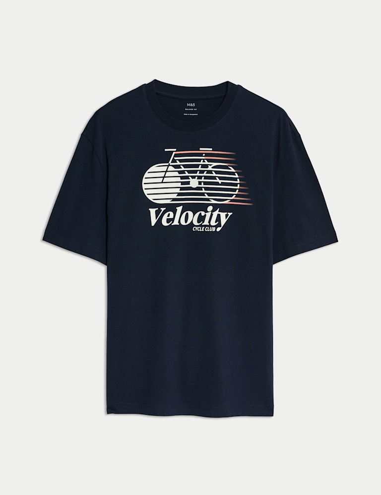 Pure Cotton Bike Print T-shirt