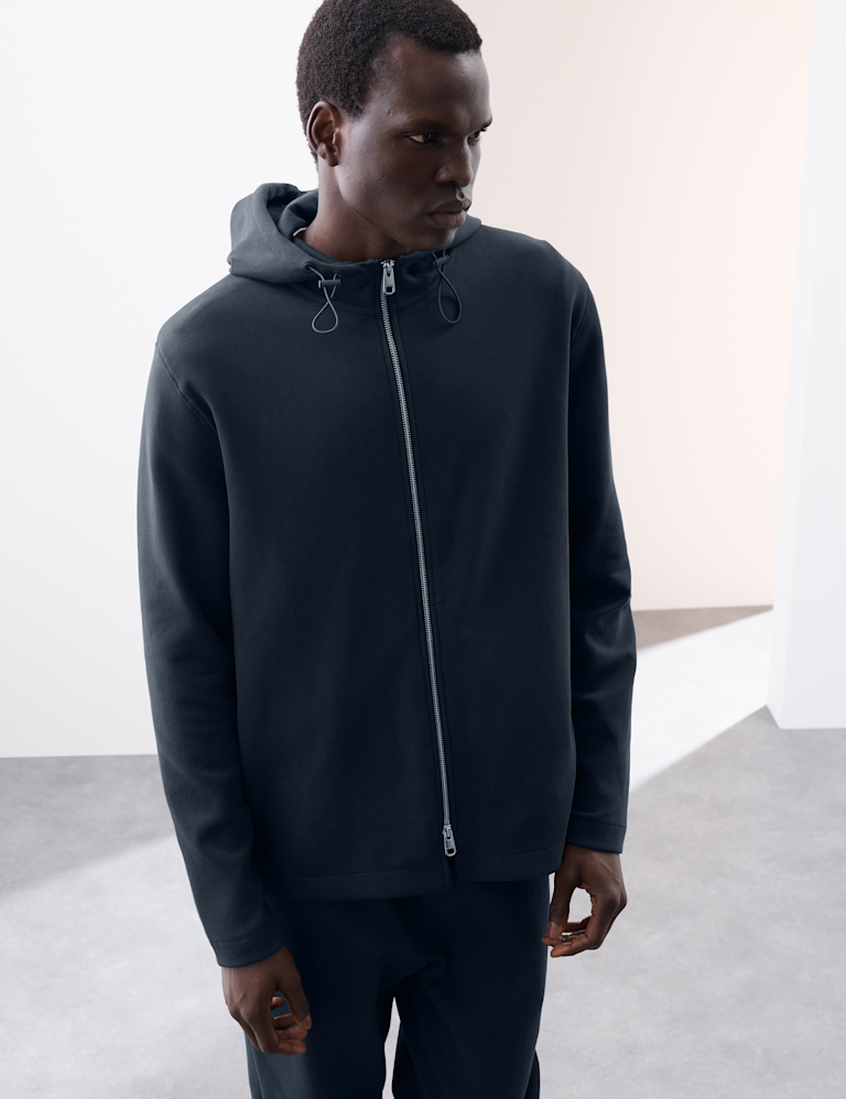 Cotton Rich Zip Up Hoodie