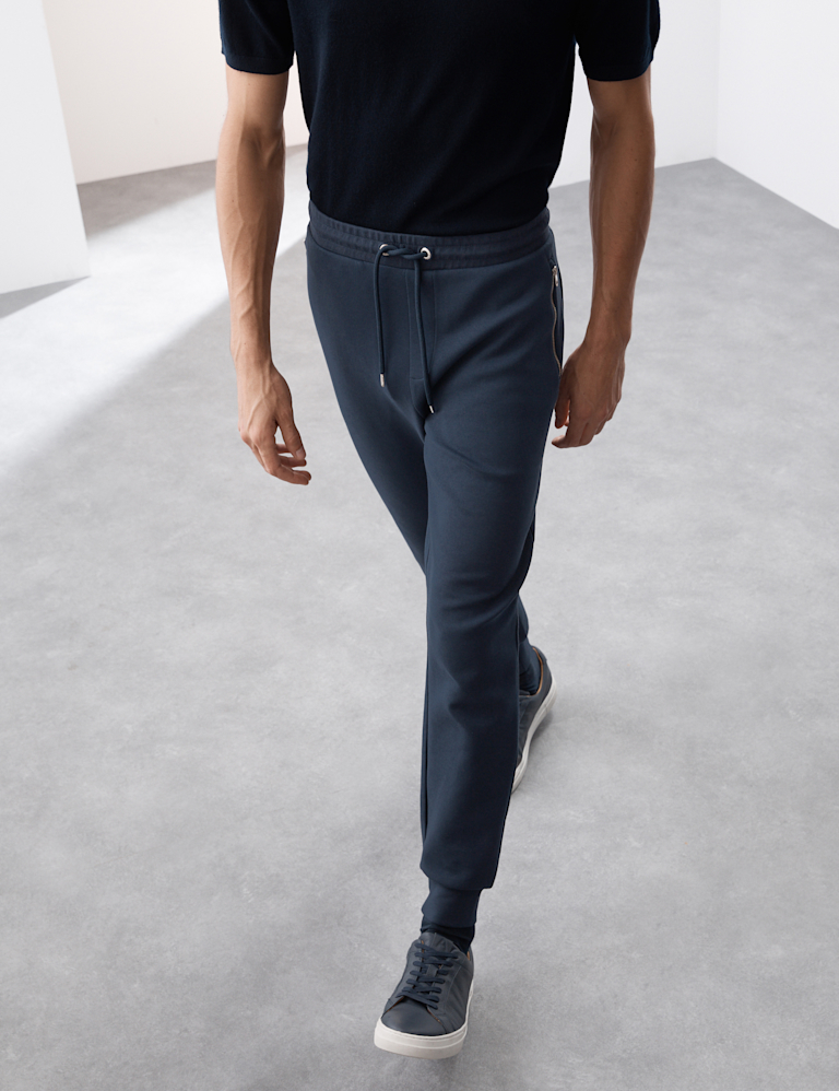 Regular Fit Cotton Rich Cuffed Joggers