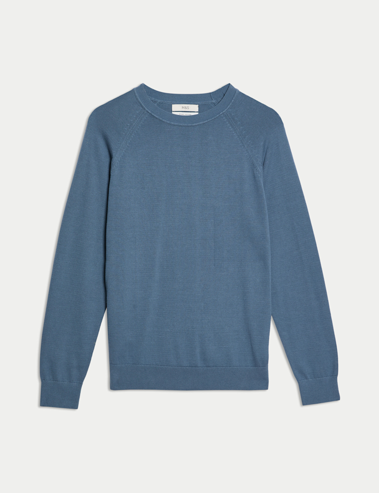 Pure Cotton Crew Neck Jumper