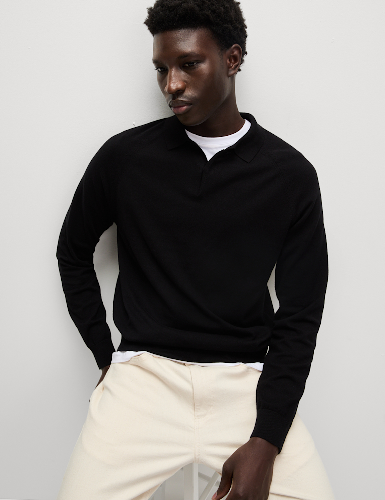 Cotton Rich Knitted Polo Shirt