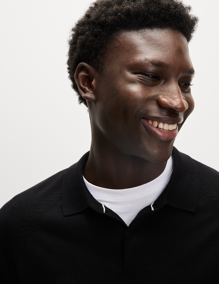 Cotton Rich Knitted Polo Shirt