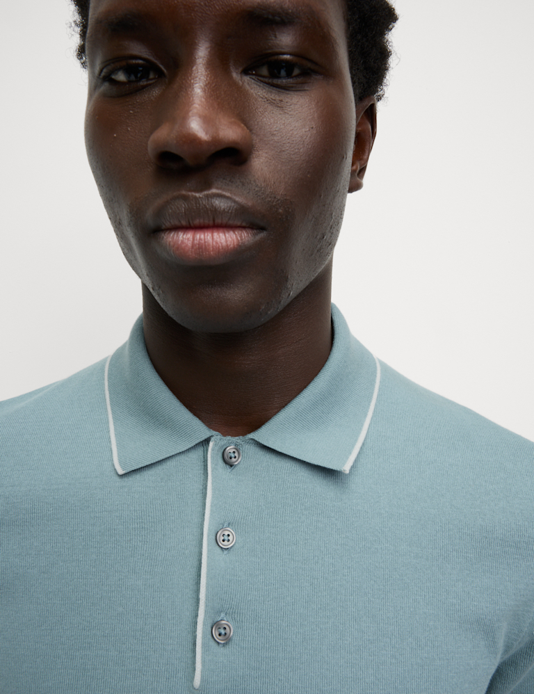 Cotton Rich Knitted Polo Shirt