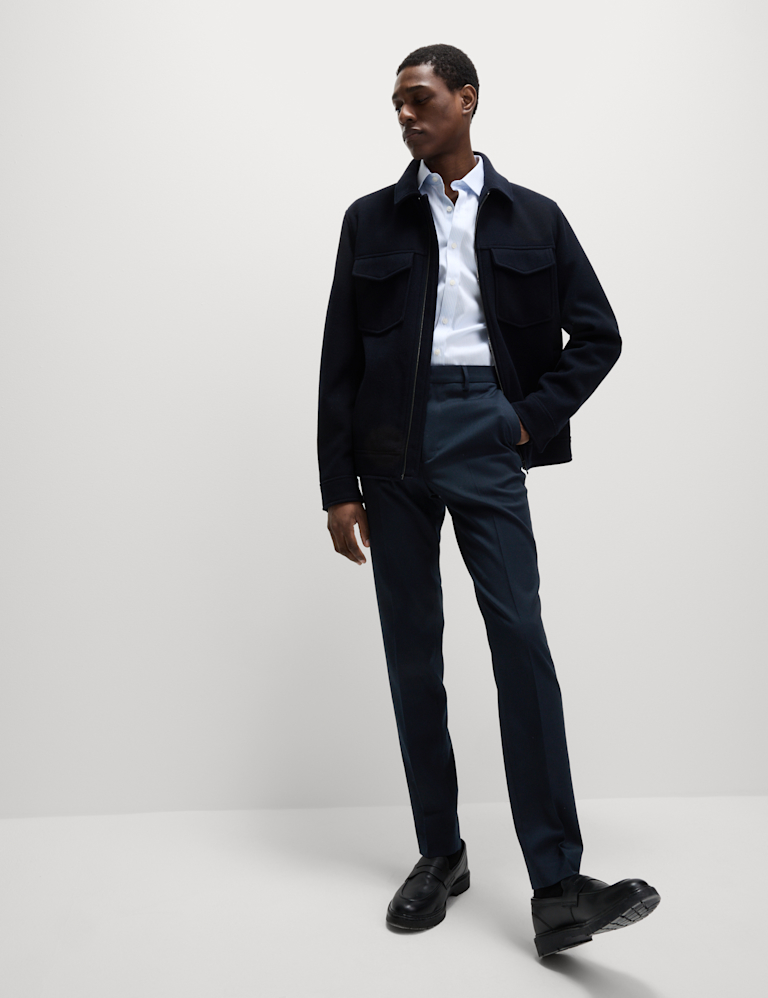 Slim Fit Stretch Smart Trousers