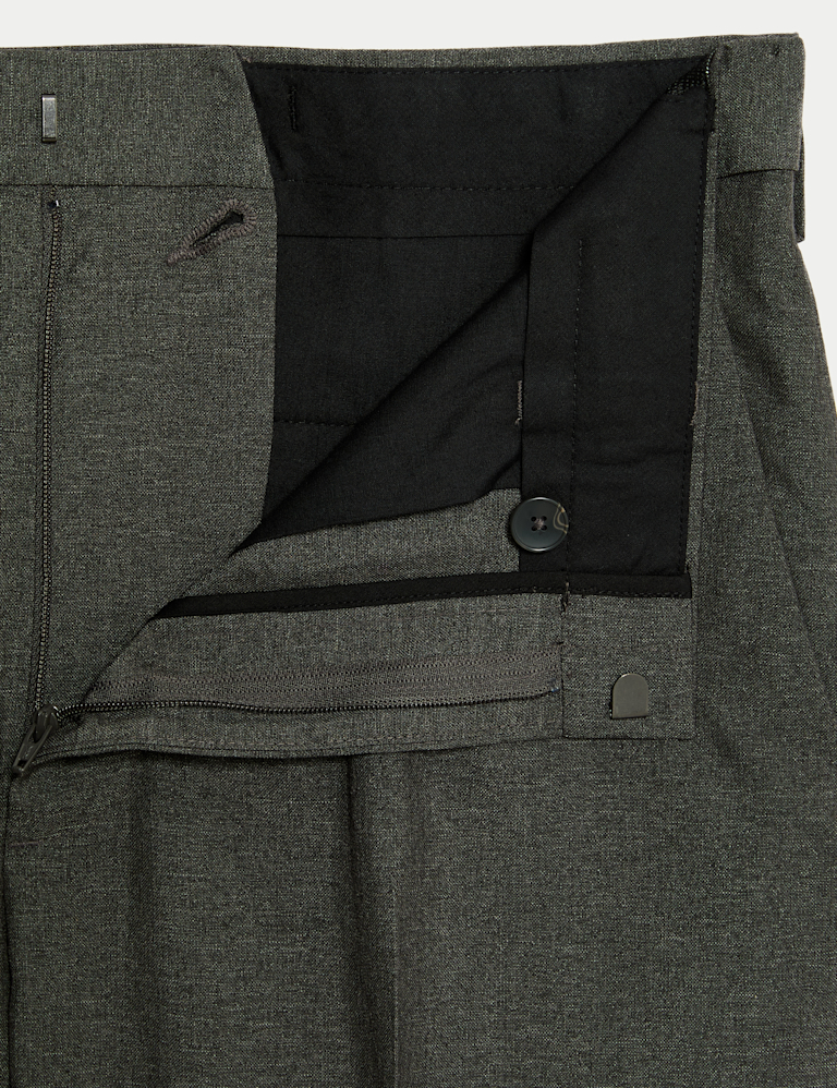 Slim Fit Single Pleat Trousers