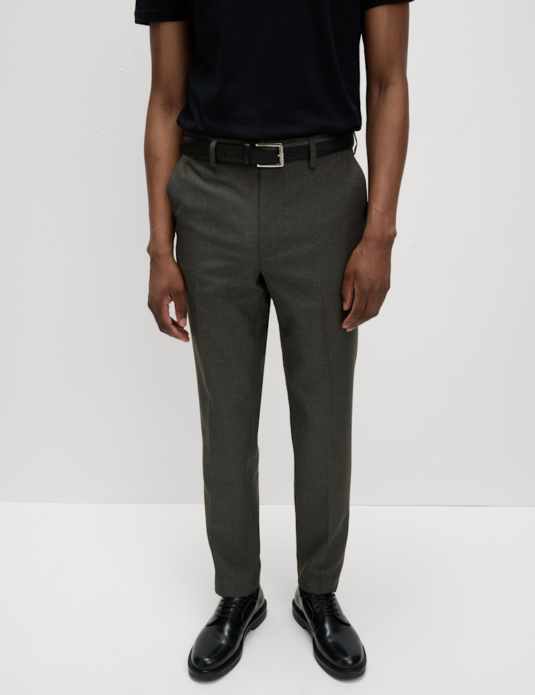 Slim Fit Single Pleat Trousers