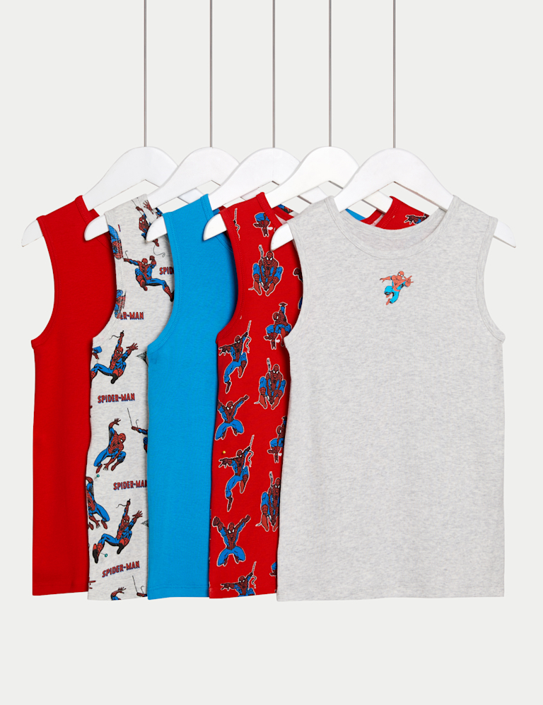 5pk Spider-Man™ Vests (2-8 Yrs)