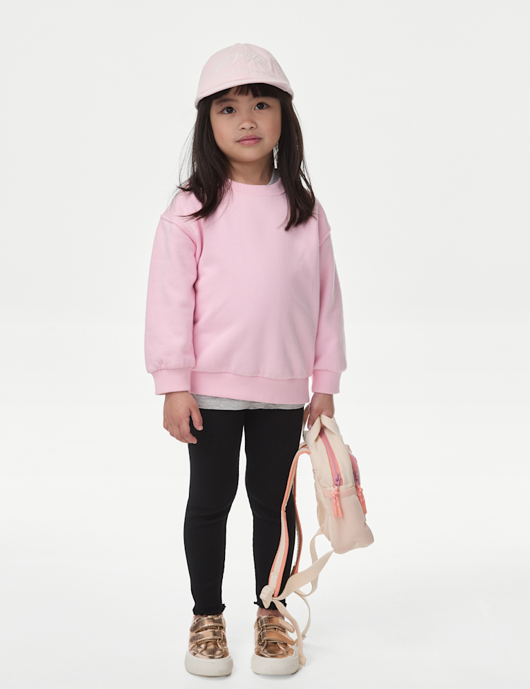 Cotton Rich Ribbed Leggings (2-8 Yrs)