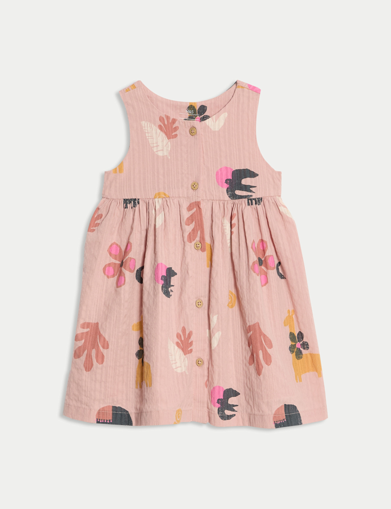 Pure Cotton Printed Dress (0-6 Yrs)