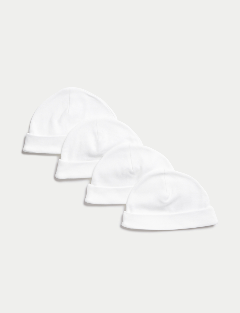 4pk Pure Cotton Hats (0-1 Yrs) 4pk Pure Cotton Hats (0-1 Yrs)