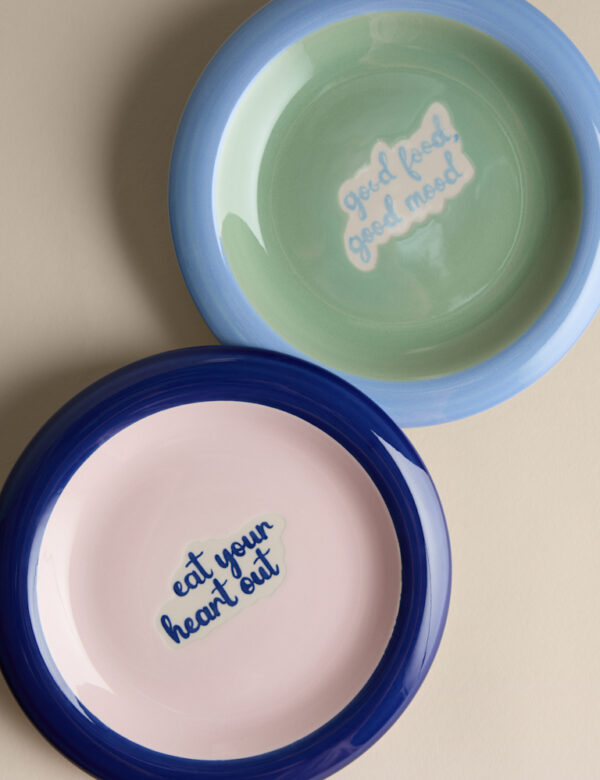 2pk Bubble Slogan Serving Plates