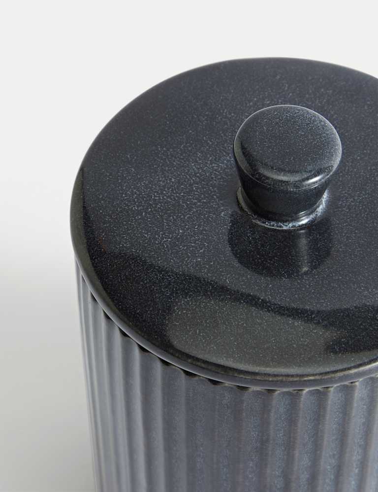 Medium Ribbed Storage Jar