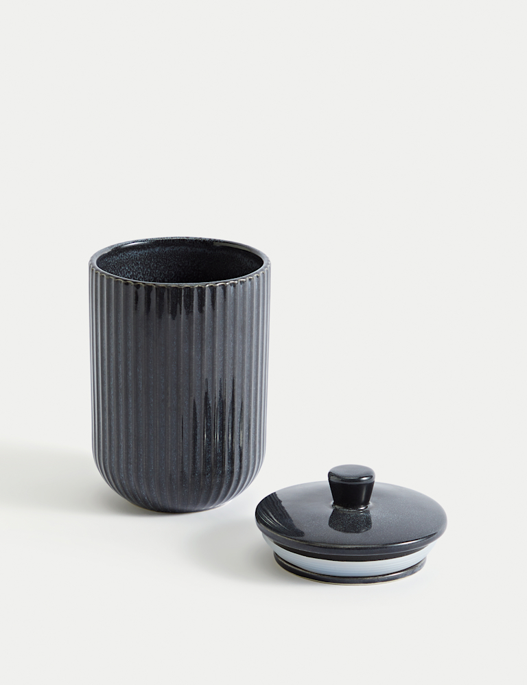 Medium Ribbed Storage Jar