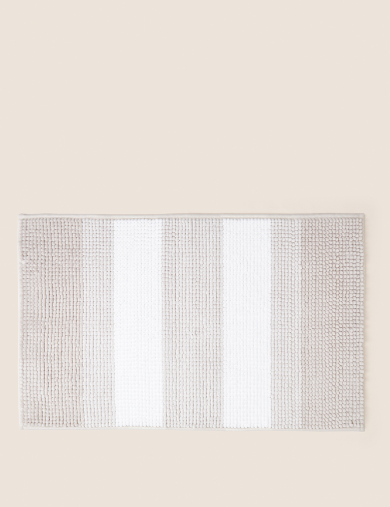 Bobble Striped Bath Mat