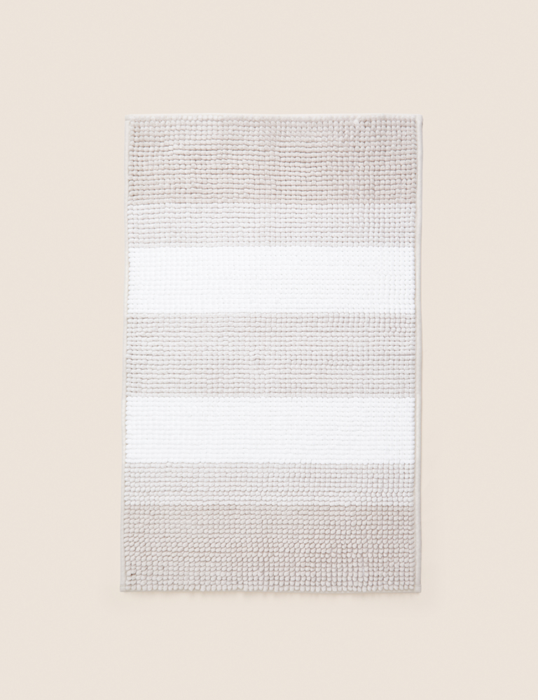 Bobble Striped Bath Mat