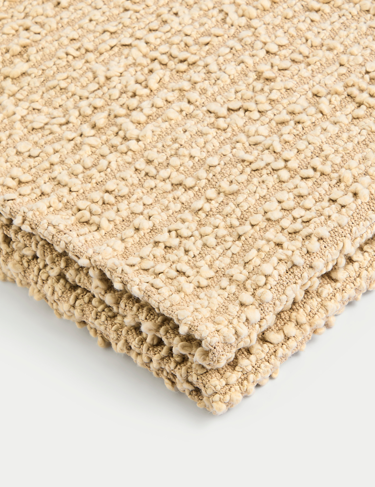 Pure Cotton Bouclé Throw