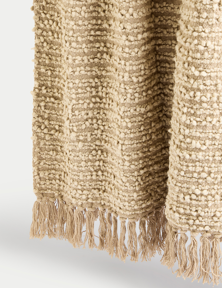 Pure Cotton Bouclé Throw
